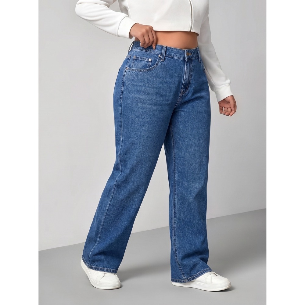 Levi's Baggy Dad Jeans Women 16W Blue Mid Rise‎ Straight Leg Denim A3498-0005